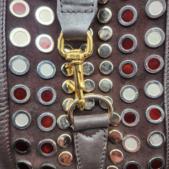 Vintage Gucci Jackie O. Bouvier Tom Ford Guccissima Bown Suede Leather Authentic - Picture 4 of 15
